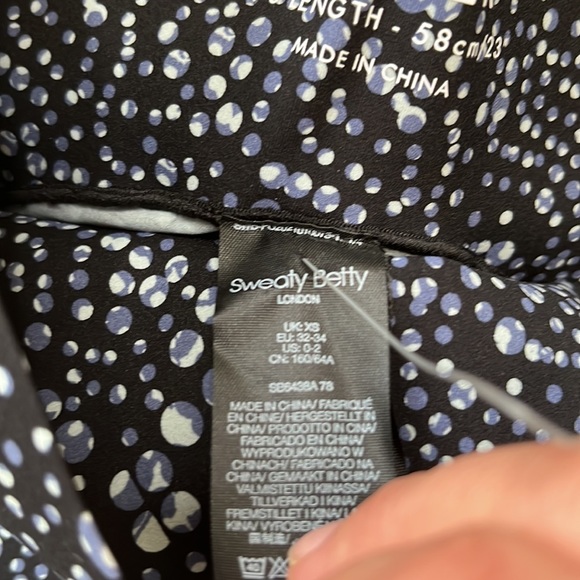 SWEATY BETTY POWER 7/8 HIGH-WAISTED WORKOUT LEGGINGS CELESTIAL DOT PRINT 0588 - Picture 8 of 8